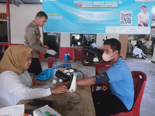 Sambut Hari Bhayangkara ke-77, Polres Bintan Gelar Vaksinasi Merdeka Selama Empat Hari