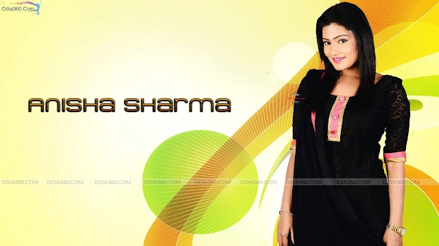 Anisha Sharma in Black Dress Hot Odia Actress HD Wallpaper Download