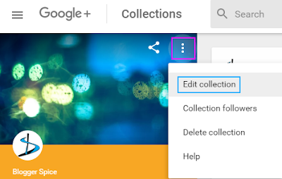 edit Google plus collection