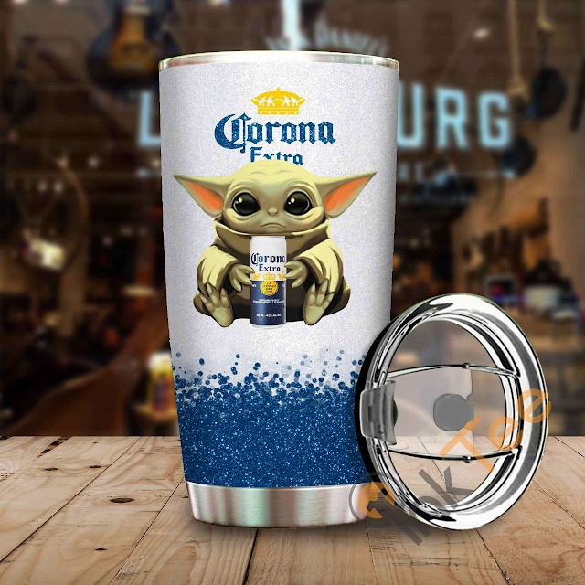 Baby Yoda Hold Corona Amazon Best Seller Sku 3891 Stainless Steel Tumbler