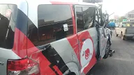 Terlibat Lakalantas, Mobil Siaga Desa Banjaranyar Kras Ringsek