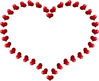 clipart hearts and roses. Red Heart Shaped Border with