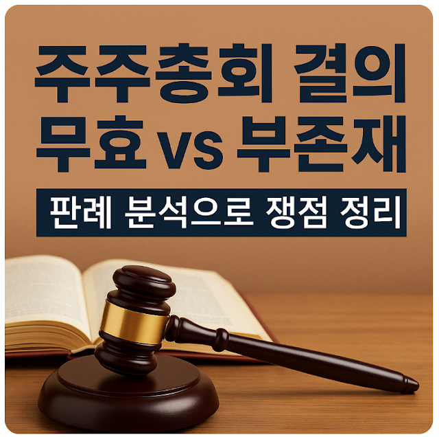 주주총회 결의 무효 vs 부존재, 법원이 판단한 결정적 기준은