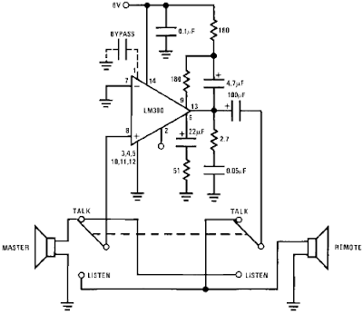 Simple 2-Way intercom Circuit