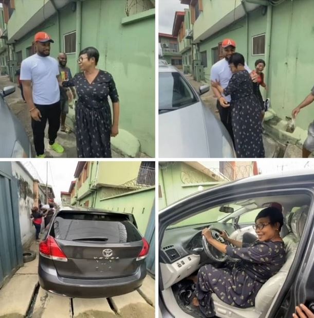 Nollywood Actor, Alex Ekubo Buys His Mum A Car (Video)