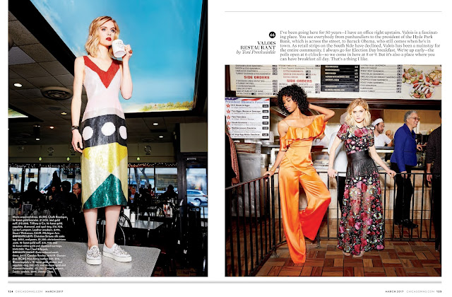 Chicago Magazine's Diners, Dresses & Dives fashion shoot, shot at Valois