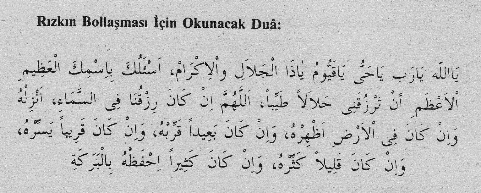 bol rızık için dua