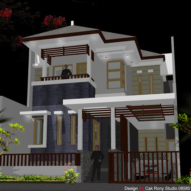 Desain gambar rumah minimalis modern 2 lantai Populer  