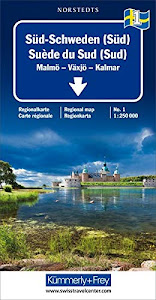 Kümmerly & Frey Karten, Süd-Schweden (Süd): South: Malmö, Växjö, Kalmar (Regional Maps - Schweden)