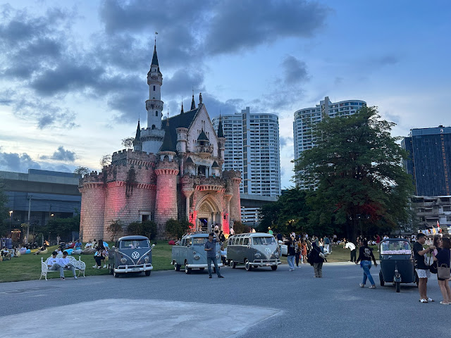 the old castle at Jodd Fairs, Bangkok, Thailand