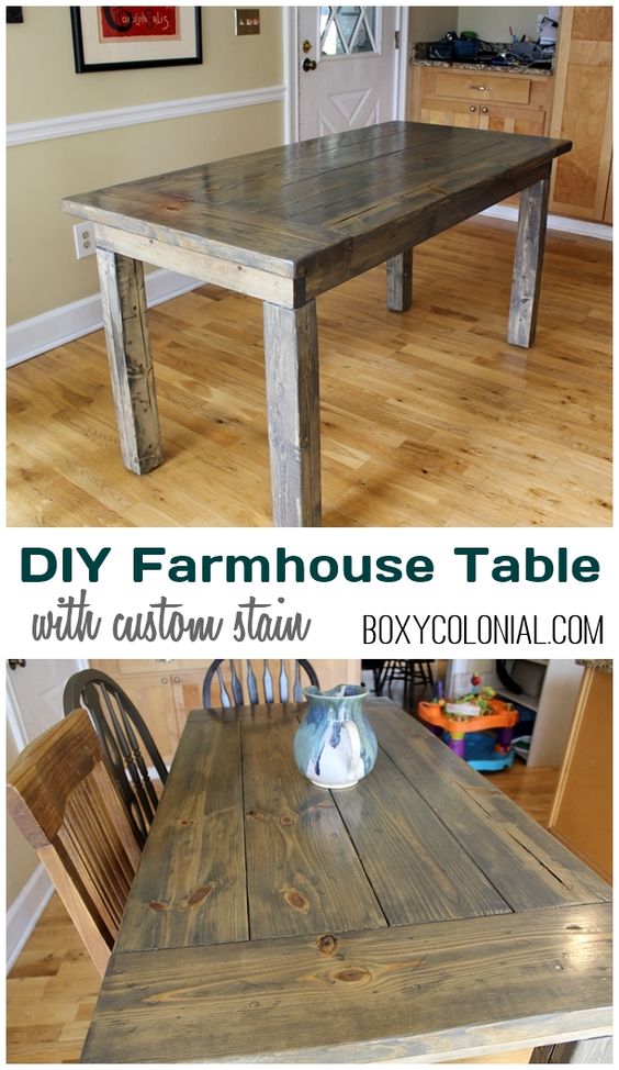 12 Beautifully Rustic DIY Farmhouse Tables | Little House of Four