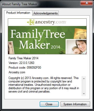 Ancestry.com Family Tree Maker 2014 v22.0.0.207