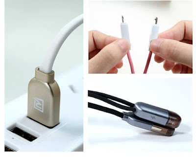Remax Binary Gemini 2in1 Data Cable (white)