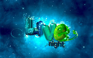 3D Love Night wallpaper