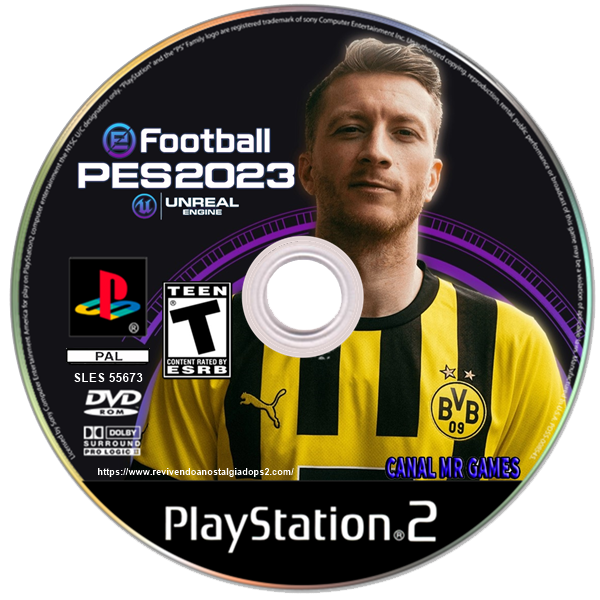 Revivendo a Nostalgia Do PS2: PES Efootball 2023 Mr GAMES DVD ISO PS2