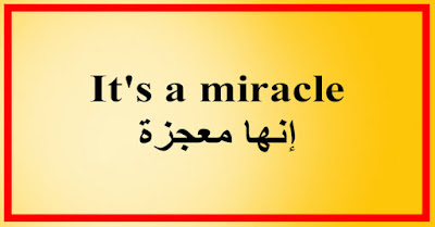 It's a miracle إنها معجزة