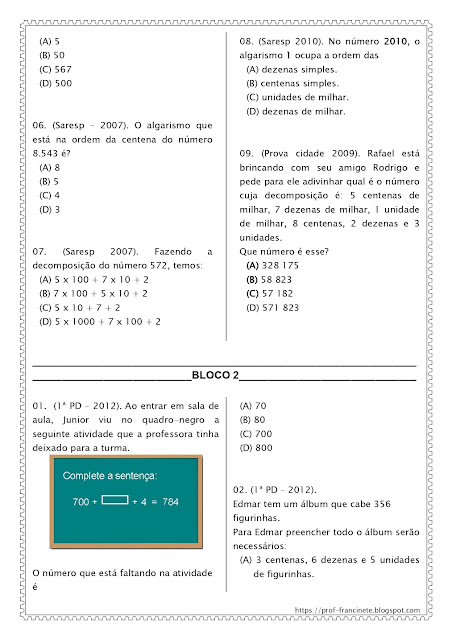 SIMULADO DE MATEMÁTICA 4º E 5º ANO – DESCRITOR 15