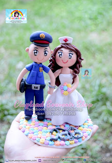 Police and Nurse Wedding Cake Topper