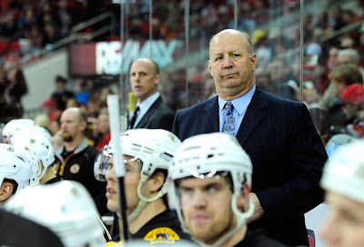 Bruins coach Claude Julien looks on during the game