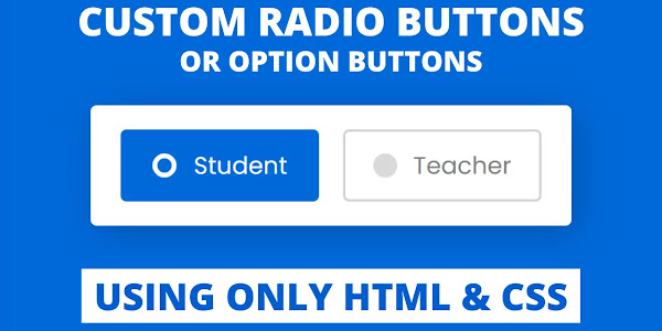 How To Create Custom Radio Buttons using only HTML & CSS