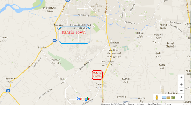 Bahria Orchard Location