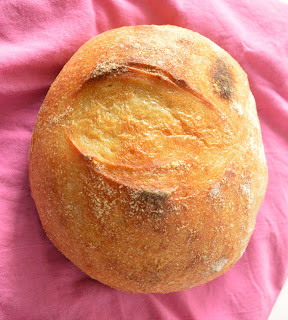 Organic Sourdough Boule made from sourdough starter