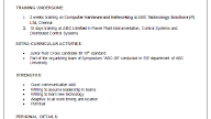 Sample Cv Resume For Graduate School