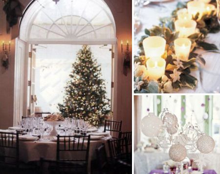 Take full advantage of the reception venue's Christmas decor too