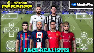 Download PES 2022 eFootball PPSSPP New Update Face Realistis Best Graphics And Latest Transfer Season 2021-2022