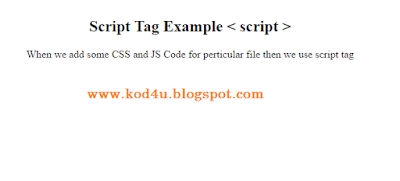 HTML Script Tag Example