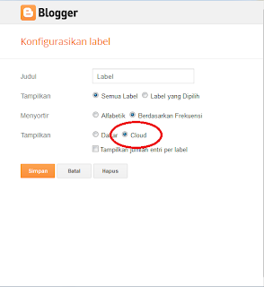 Cara Membuat Widget Label dengan Tampilan Cloud yang Unik