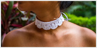 crochet neckwear, crochet jewellery