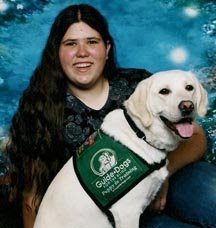 Mallary Paoli with a Guide Dog puppy