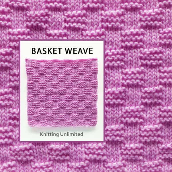 Variation of the basket weave stitch pattern