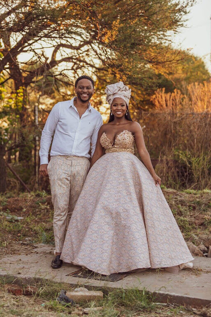 Off Shoulder South African Traditional Wedding Dresses.