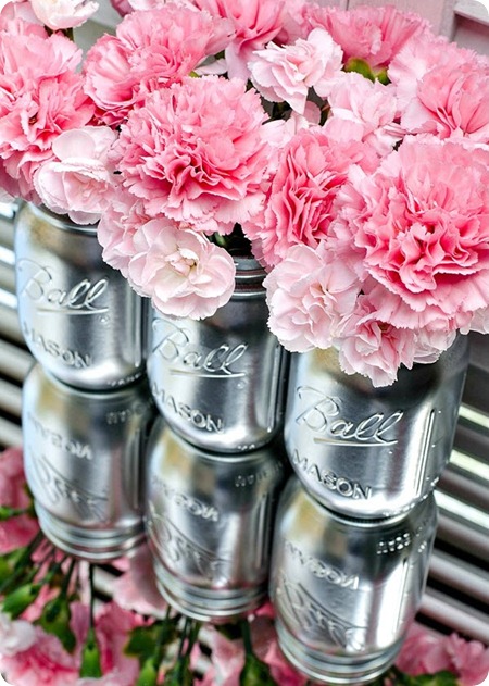 metallic mason jars