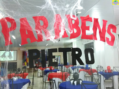 buffet-infantil-dinos-park-bauru-decoração-homem-aranha-provençal