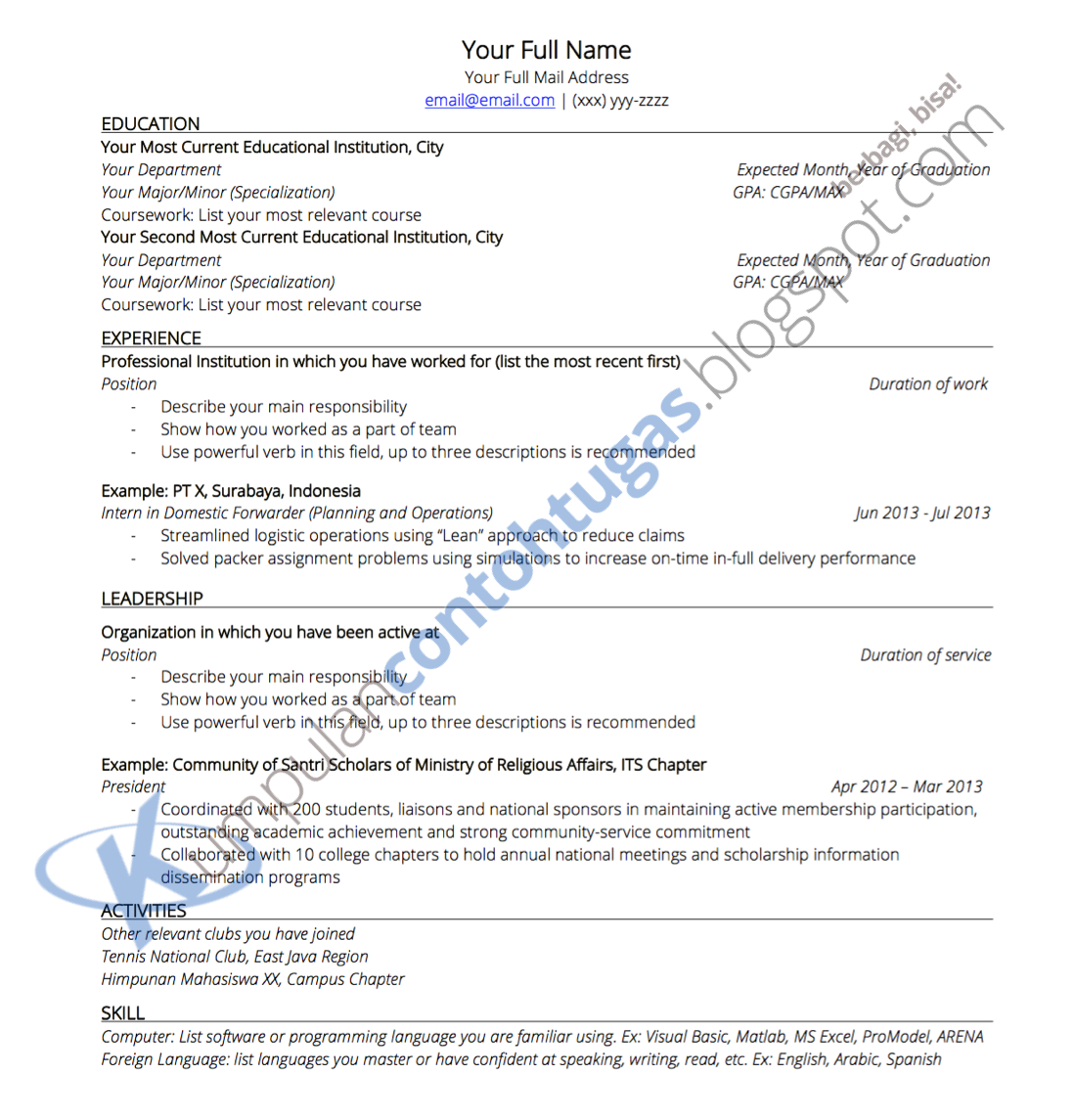 1 Or 2 Page Resume Yang Lengkap Resume Format - Best 