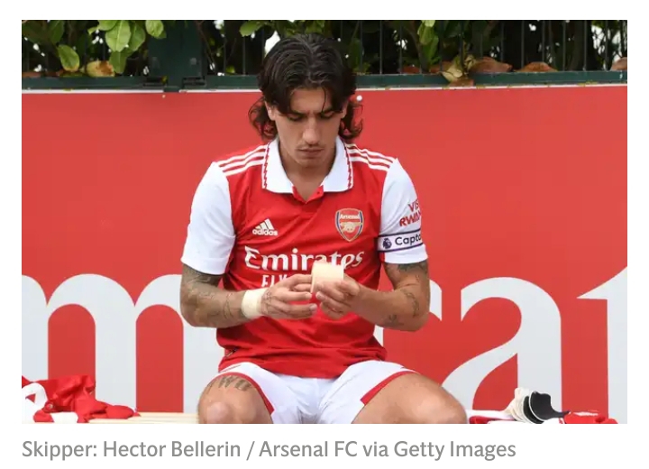 First pictures as Hector Bellerin named Arsenal captain for friendly win  over Ipswich