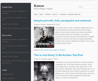 Kansas 2 Column Blogger Template