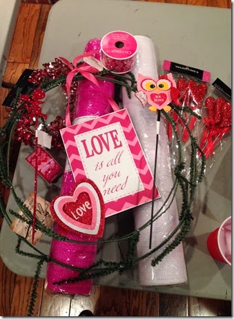 Deco Mesh Valentines Wreath