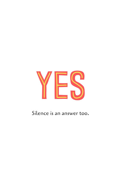 Inspirational Motivational Quotes Cards #7-28 Silence is an answer too.
