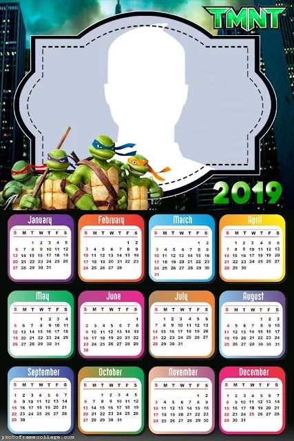 Teen Mutant Ninja Turtles 2019 Free Printable Calendar. 