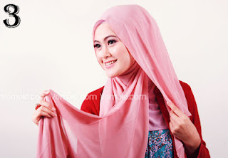 cara berhijab segi empat gambar 3