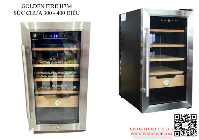 Tủ xì gà cắm điện thông minh Golden Fire H735