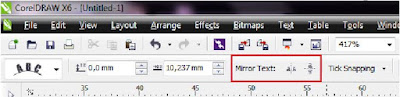 Mirror Text Coreldraw X6
