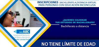 Inscripciones Bachillerato Virtual 2020 Ministerio de Educación adistancia.educacion.gob.ec