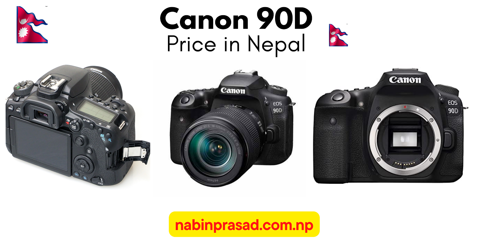 Canon 90d price in Nepal, Specs &