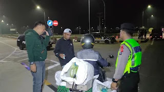 Polsek Tebing Tinggi Gelar Razia Di Simpang Tol,Antisipasi Kejahatan Jalanan