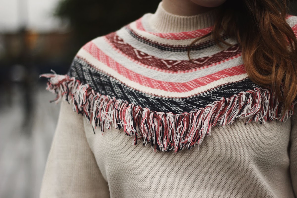 oasis artisan fringed jumper